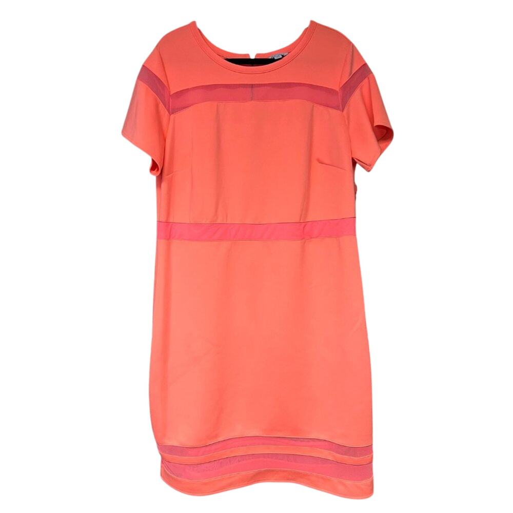 Boutique+ Women's Plus Size Vacation Coral Scuba Dress Size 2X New